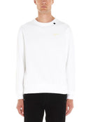 Off-White Yellow Black Arrow Back Logo White Sweatshirt