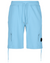 C.P. Company Diagonal Raised Fleece Shorts in Sky Blue