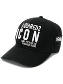 Dsquared2 ICONIC Embroidered Logo Baseball Cap in Black