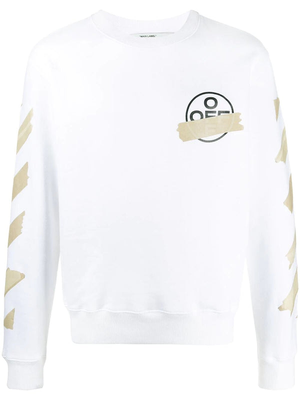 Off-White Tape Logo White Sweatshirt