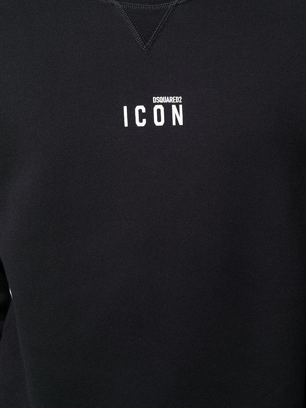 Dsquared2 Mini Icon-print Crew Neck Sweatshirt in Black