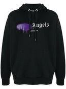 Palm Angels London Sprayed-logo Hoodie in Black