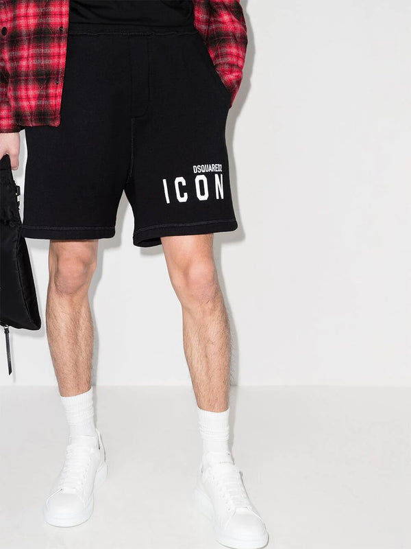 Dsquared2 ICON Hoodie and Short Set in Black
