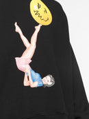 Palm Angels Juggler Pin-Up Print Hoodie in Black