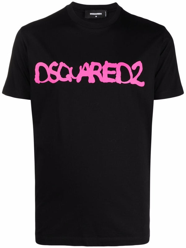 Dsquared2 Fluorescent Spray T-shirt in Black
