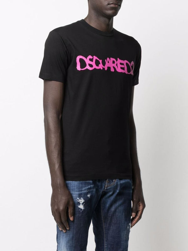 Dsquared2 Fluorescent Spray T-shirt in Black