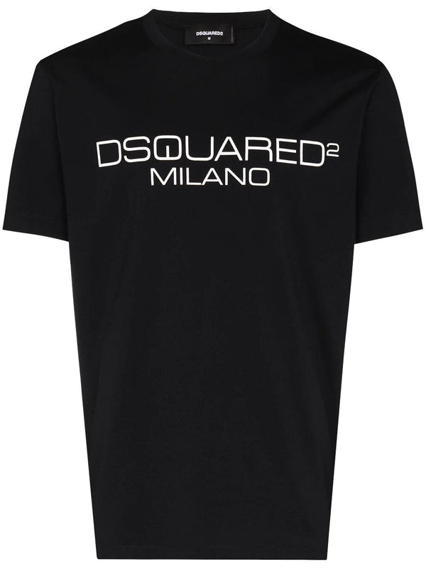 Dsquared2 Milano Logo Print Short-sleeve T-shirt in Black