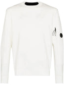 C.P. Company Logo Patch Sweatshirt & Short Set in White
