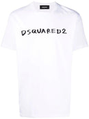 Dsquared2 Slim Logo-print Short-sleeved White T-shirt
