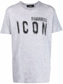 Dsquared2 Icon Spray Cotton T-shirt Grey