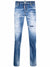 Dsquared2 Faded Paint-splattered Blue Jeans