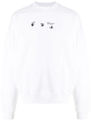 Off-White Spray Over Marker Arrows White Sweatshirt