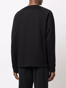 C.P. Company Metropolis Series Diagonal Raised Fleece Sweatshirt in Black