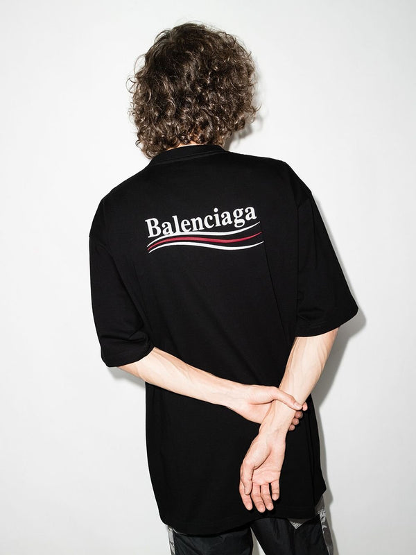 Balenciaga Political Campaign Logo Black T-shirt
