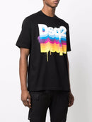 Dsquared2 Multi Paint Slouch Logo T-shirt in Black