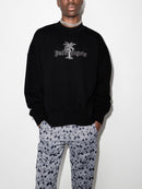 Palm Angels Logo Crew Black Sweater