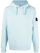 Stone Island Compass Badge Logo Hoodie Aqua Blue
