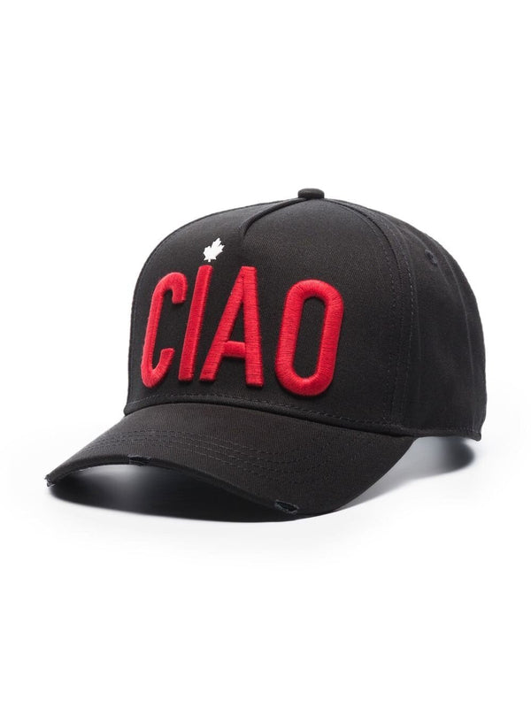 Dsquared2 Ciao Logo-embroidered Cap Black