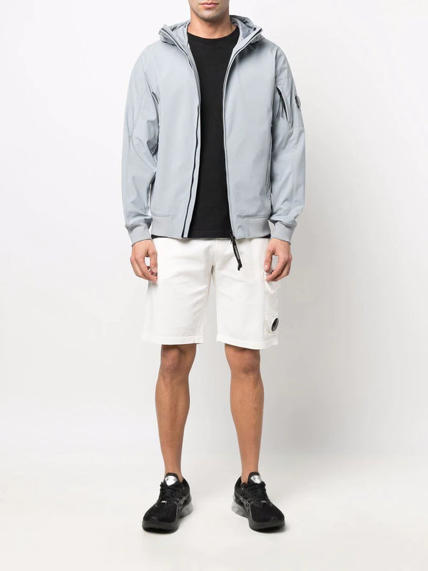 C.P. Company Logo Patch Sweatshirt & Short Set in White