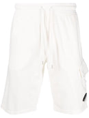 C.P. Company Logo Patch Sweatshirt & Short Set in White