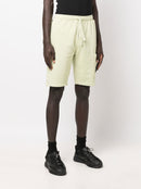 Stone Island Compass-patch Track Shorts in Lime Green