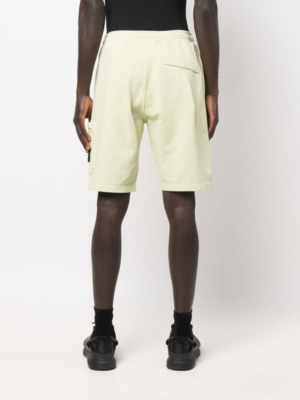 Stone Island Compass-patch Track Shorts in Lime Green