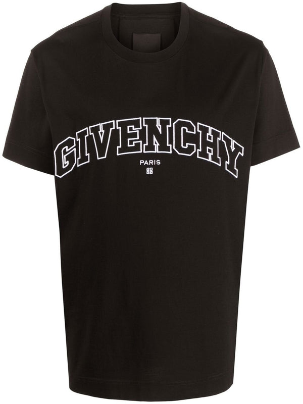 Givenchy College Logo-embroidered T-shirt Black