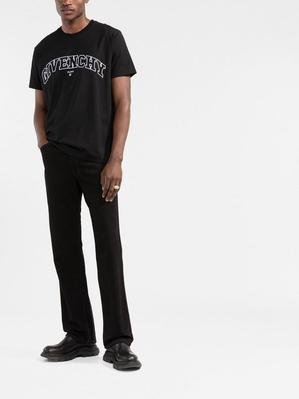 Givenchy College Logo-embroidered T-shirt Black