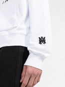 Amiri Logo-Detailed Cotton-Jersey Hoodie in White