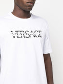 Versace Logo-print Crew-neck T-shirt in White