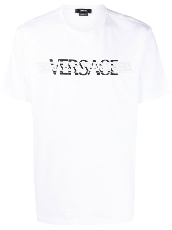 Versace Logo-print Crew-neck T-shirt in White