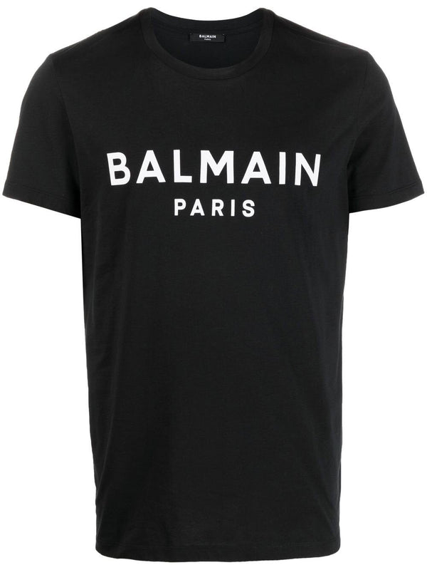 Balmain Paris Print Logo Black T-shirt