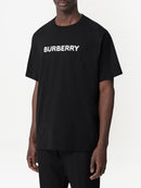 Burberry Harriston Brand-print Cotton-jersey T-shirt Black