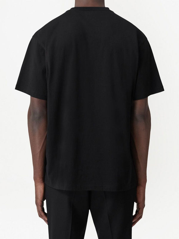 Burberry Harriston Brand-print Cotton-jersey T-shirt Black