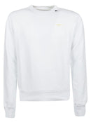 Off-White Yellow Black Arrow Back Logo White Sweatshirt