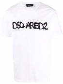 Dsquared2 Spray Logo T-shirt in White