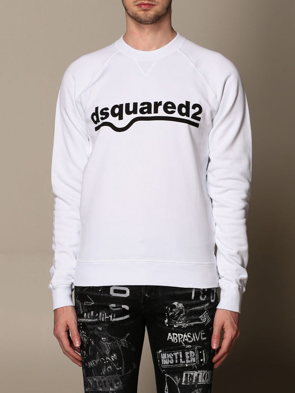 Dsquared2 Classic Raglan Fit Logo White Sweatshirt