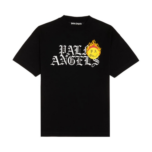 Palm Angels Burning Head Logo Tee | Black