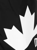 Dsquared2 Maple Leaf Logo Print Swim Shorts in Black