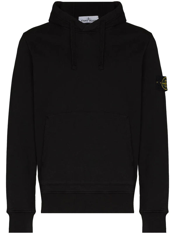 Stone Island Compass-badge Logo Hoodie in Black
