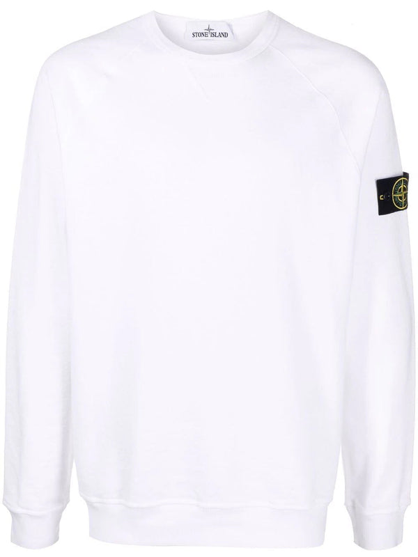 Stone Island Logo-patch Sweatshirt in White