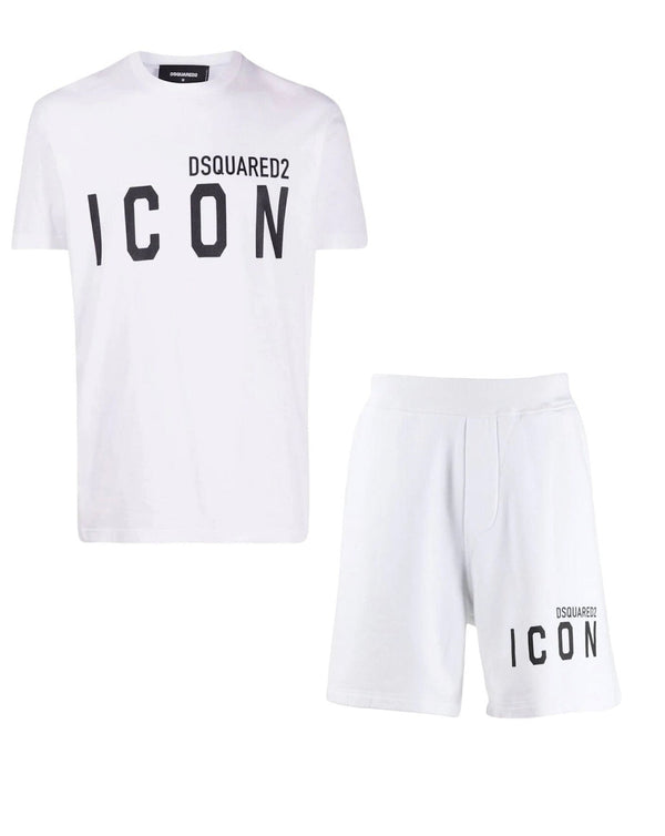 Dsquared2 ICON T-shirt & Short Set in White