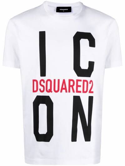 Dsquared2 Cotton T-shirt with Icon Logo in White