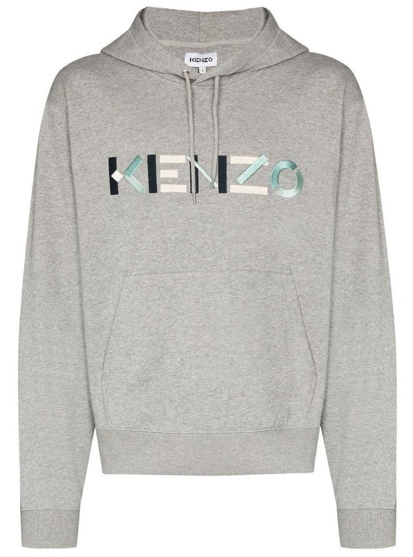 Kenzo Multicolour Classic Logo Mens Grey Hoodie