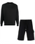C.P. Company Sweatshirt & Short Set in Black