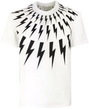 Neil Barrett Lightning Bolt White Oversized T-shirt