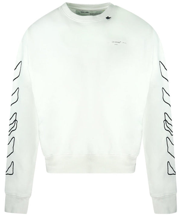 Off-White Scribble Logo White Oversized Sweatshirt