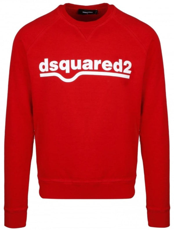 Dsquared2 Classic Raglan Fit Logo Red Sweatshirt