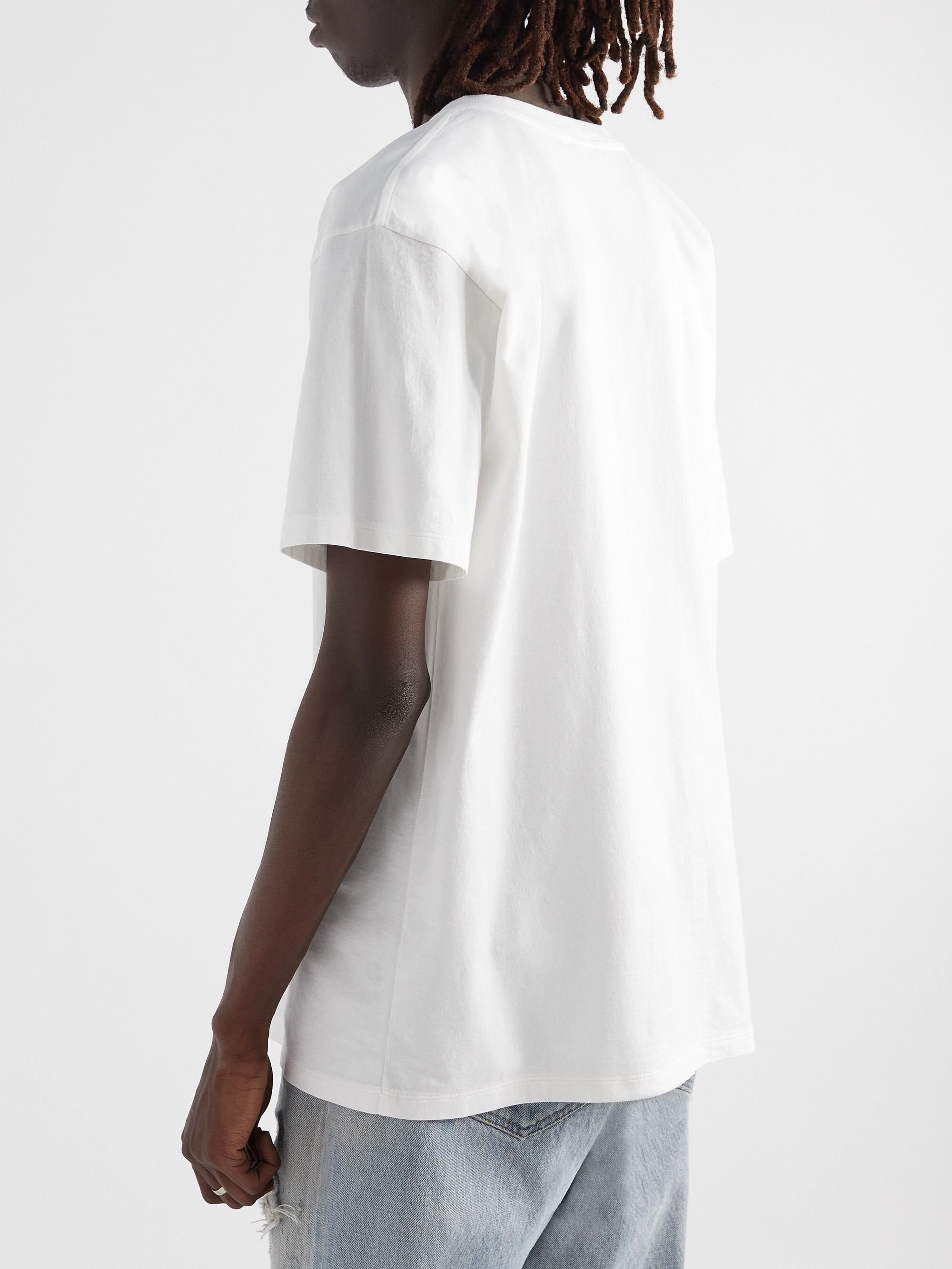 Celine Logo-Print Cotton-Jersey T-Shirt White – Santos Couture